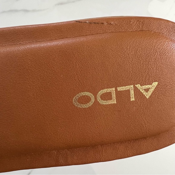 Aldo Leather Slip-On Sandals - Picture 3 of 4